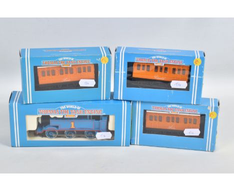 A BOXED HORNBY OO GAUGE THE WORLD OF THOMAS THE TANK ENGINE THOMAS LOCOMOTIVE, No.1 (R351), with instructions and three boxed