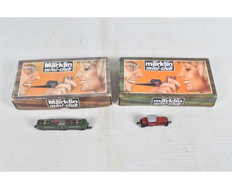 TWO BOXED MARKLIN MINI-CLUB Z GAUGE D.B. LOCOMOTIVES, class 216 (8874), class 216 (8875), in incorrect 8854 box but with corr