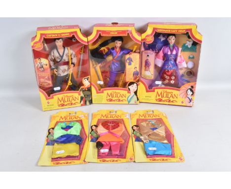 A COLLECTION OF BOXED MATTEL DISNEY'S MULAN COLLECTIBLE DOLLS AND ACCESSORIES, to include a Secret Hero Mulan doll, no. 18896