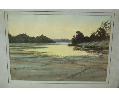 GK Robertson - An Australian Sunset, watercolour, and John Gould - Paradisea Raggiana, print (2)