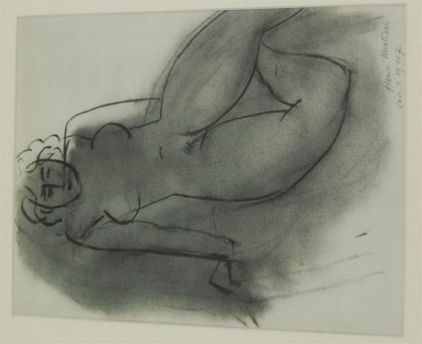 After Henry Matisse - female nude, reproduction framed print