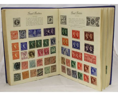 A mid 20th Century stamp album containing mid 20th Century stamps of the world to include various Penny Reds, etc, together w