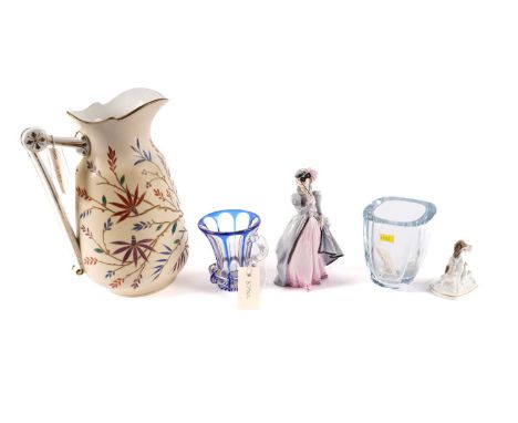 A collection of ceramics and glassware, comprising of: A Royal Worcester figure, ‘Masquerade’; a Royal Worcester ‘Springer Sp