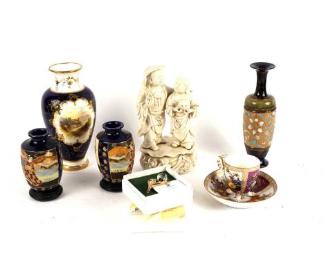 A selection of ceramic and other items, including: a Blanc de Chine figure group; together with a Royal Doulton Slaters Patte
