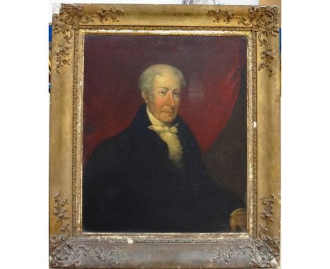 English School (19th century), Portrait of a gentleman, oil on canvas, 75cm x 62cm.
