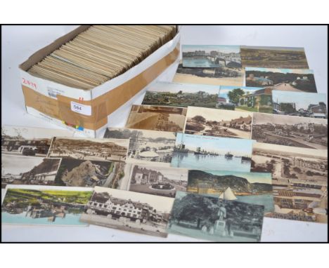 Postcards. Shoebox of British vintage views. Some 700. 