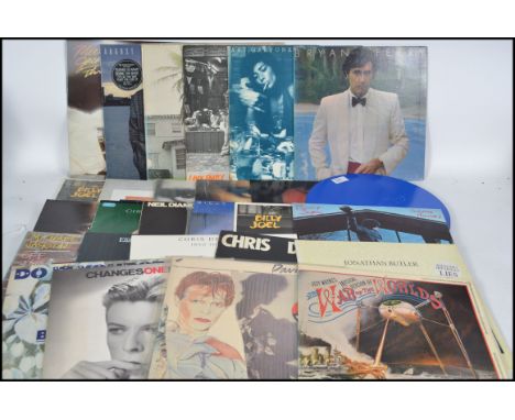 A collection of vinyl long play LP records to include Status Quo " From The Makers Of " ( never played ), Ian Dury and The Bl