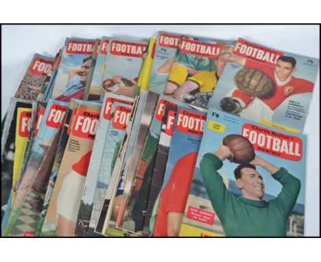 A collection of 20th century vintage Football monthly magazines from the 1950's by Charles Buchan's