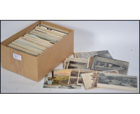 A large collection of approx 500x vintage postcards - all relating to Somerset. Many real photo cards, some antique, some vin