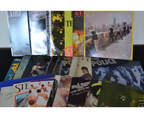 A collection of long play LP's vinyl albums featuring several artists on various labels to include Blondie, Generation X, Sex