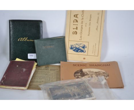 An early 20th century autograph book with many signatures together with other ephemera to include ditty book with verse, Scen