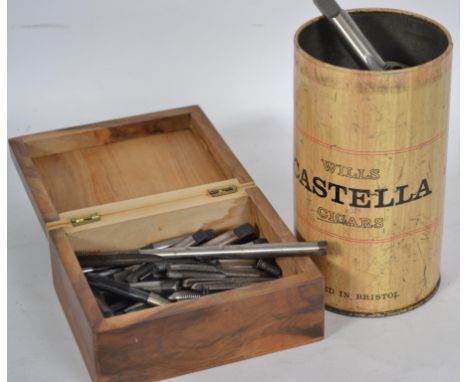 A set of vintage tap and dies made in England by Harris.