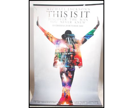 A very large and rare stadium sized Michael Jackson ' This is it ' poster. The large poster measuring approx 10ft long by 155