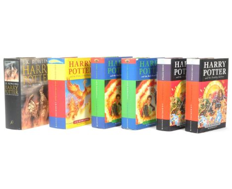 Harry Potter - J K Rowling - A collection of six first edition hardback fictional fantasy books. To include The Order of the 