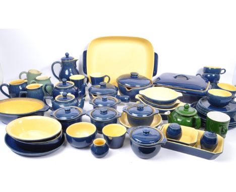 Denby - An extensive quantity of late 20th century Denby "Cornflower Blue" dinnerware. To include&nbsp;plates, bowls, tureen,