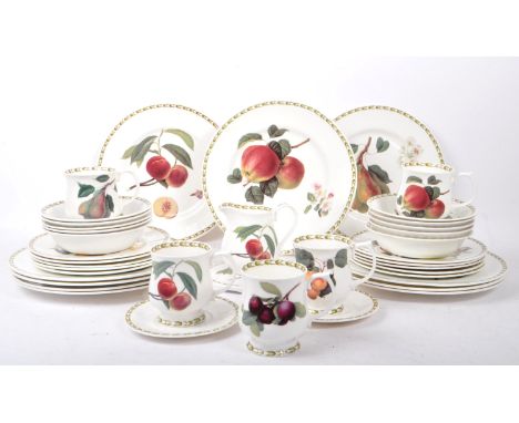 The Royal Horticultural Society - Hooker's Fruit pattern - A porcelain china dinner / tea service. Comprising of various size
