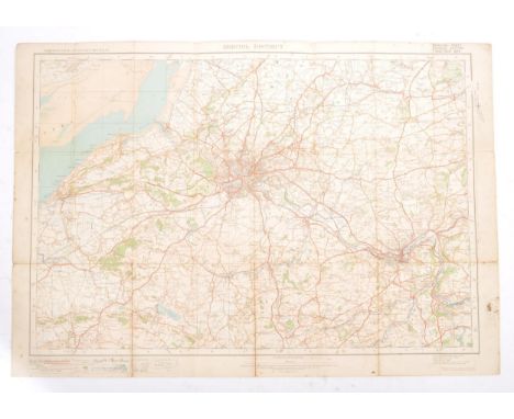 Map. 1922 Ordnance Survey One Inch of Bristol District. Special Sheet Popular Edition. Includes Glos, Wilts &amp; Somerset. R