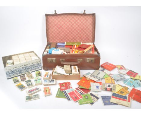 Large extensive collection of vintage 20th century cigarette cards. Together with collected packets of vintage cigarette pack