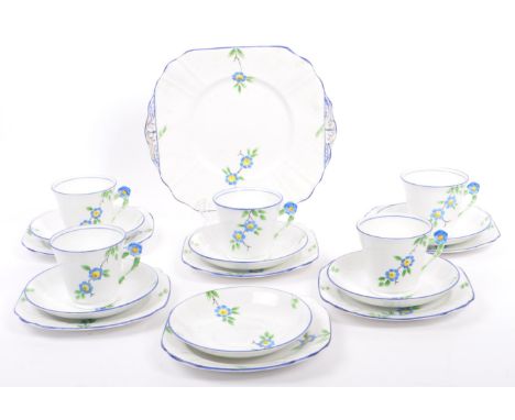 Phoenix China - T. F &amp; S. Ltd - A vintage 20th century English porcelain china part tea service set. Including cups, sauc