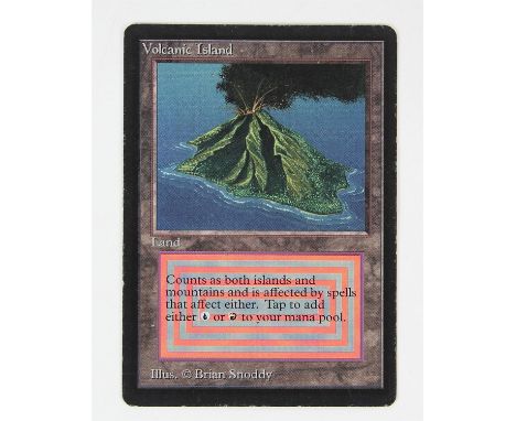 Magic The Gathering TCG - Volcanic Island - Beta Condition Report:  This card is in light played condition