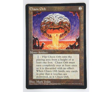 Magic The Gathering TCG - Chaos Orb - Oversized promo Condition Report:  This card is in excellent condition 