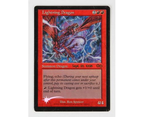 Magic The Gathering TCG - Lightning Dragon Prerelease Promo. EX condition Provenance: consigned by the former Managing Direct