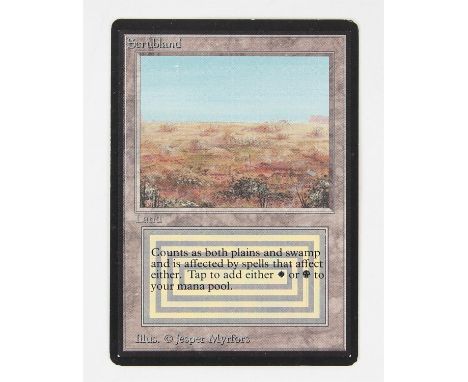 Magic The Gathering TCG - Scrubland - Beta Condition Report:  this card is in excellent condition