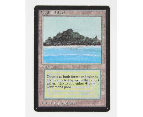 Magic The Gathering TCG - Tropical Island - Beta Condition Report:  This card is in good condition