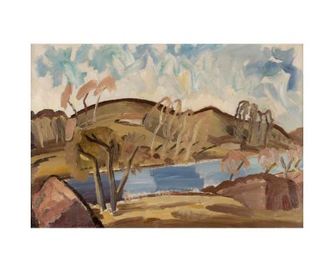  IVON HITCHENS (BRITISH 1893-1979) BLUE RIVER, 1932 signed and dated 32 (lower left), oil on canvas 50.8cm x 76.2cm (20in x 3