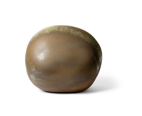  ANTONIO LAMPECCO (ITALIAN 1932-2019) PEBBLE FORM, 1970-5 monogrammed (to base), glazed ceramic 33cm high, 38cm wide, 28cm de