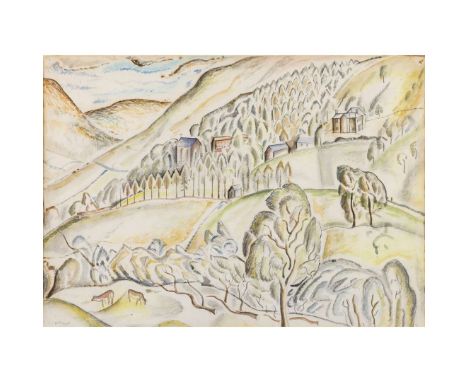  DAVID JONES C.H., C.B.E. (BRITISH 1895-1974) SUMMER'S DAY, 1925 signed and dated in pencil (lower left), pencil and watercol