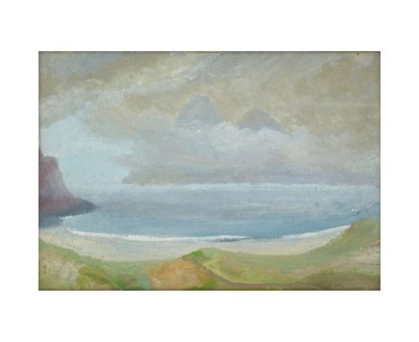  WINIFRED NICHOLSON (BRITISH 1893-1981) SOUND OF RUM FROM BAY OF LAIG, ISLE OF EIGG (THE SINGING SANDS), EARLY 1950s oil on b