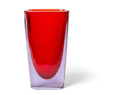  FLAVIO POLI (ITALIAN 1900-1984) FOR SEGUSO VETRI D'ARTE SOMMERSO’ VASE, DESIGNED c.1961 glass 31.3cm high (12 ¼in high) Priv