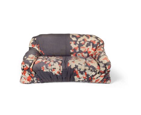  GAETANO PESCE (ITALIAN 1939-2024) 'SIT DOWN' TWO-SEATER SOFA cotton upholstery 70cm high, 157cm wide, 78cm deep,&nbsp;(27 ½i