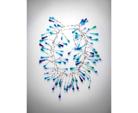  WENDY RAMSHAW C.B.E. R.D.I. (BRITISH 1939-2018) CHAIN OF TEARS FOR 'WEEPING WOMAN' NECKLACE, 1998 glass and steel, from the 