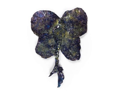  STERLING RUBY (AMERICAN 1972-) FLOWER (7640), 2022 glazed ceramic 76.5cm x 54.5cm (30 1/8in x 21 ½in)  “The medium of clay f