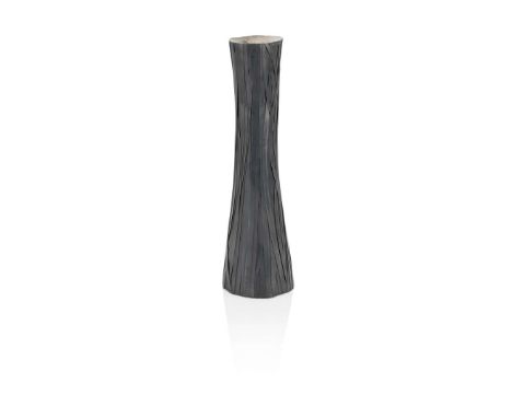  KEVIN GREY (BRITISH 1967-) SINEW BLACK VASE, 2010 maker's mark, hallmarked for Birmingham 2010, 958 Britannia silver 30.5cm 