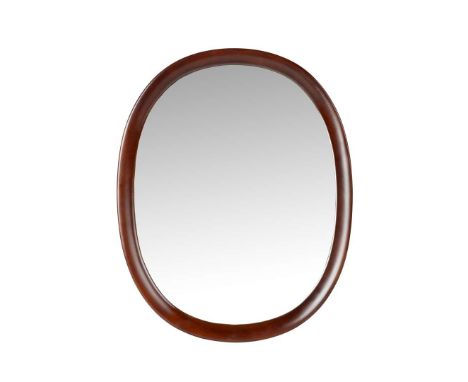  SŌRI YANAGI (JAPANESE 1915-2021) FOR AKITO MOKKO, YUZAWA CITY, JAPAN MIRROR, c.1975 manufacturer's label (to reverse), beech