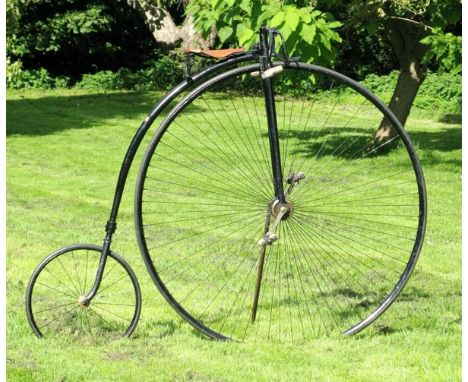 *A circa 1891 Trigwell &amp; Co. of London, 'Regent' 52-inch Ordinary. Originally a pneumatic-tyred bicycle, but now with sol