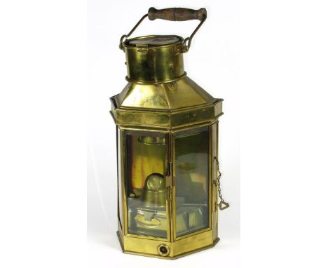 *Cabin Bulkhead Lamp. Manufactured by the 1868-founded company, Bulpitt & Sons of Birmingham (1916),  a three-glass windproof