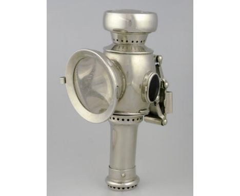 *A Joseph Lucas 'Candle Lamp'. Dated 1911, a third model example in delightful condition with its original nickel-plating and