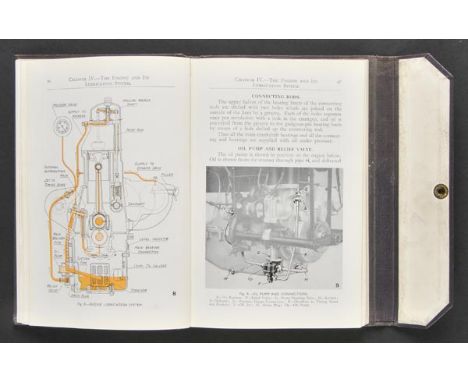 Bentley 3 1/2 Litre Running and Maintenance book. Numbered 11,  128 pp. and supplements with a mauve wrap-round cover with po