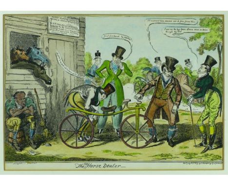 *The Hobby Horse Dealer. One of a celebrated series of hand-coloured prints satirizing the short-lived vogue for hobby hoses,