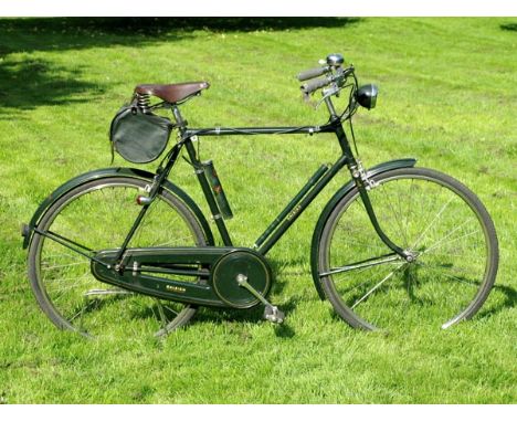 *A 1950 Raleigh 'Superbe' Roadster. Retaining its original dark green enamel, with correct labelling and all fittings, this i