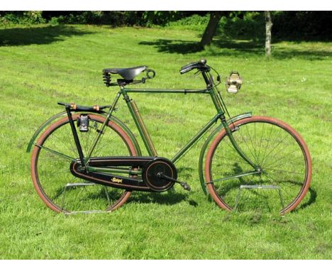*A 1921 Raleigh 'Special' Model B Roadster. With a 24-inch frame numbered 633919, a nicely restored bicycle with box lining a