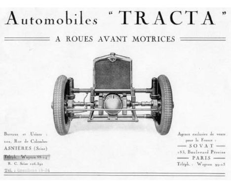 Automobiles Tracta 1929. A rare 12pp. landscape-style brochure published for the 1929 season,  imaging 1927 and 1928 Le Mans 