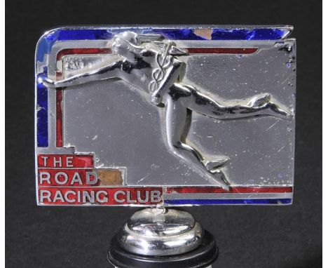 *The Road Racing Club No. 26. Member's car badge of the Crystal Palace RRC, circa 1938,  chrome and enamel finish depicting M