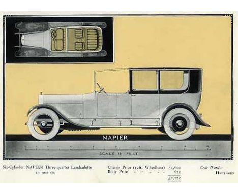 The Napier Book of the Six-Cylinder. A circa 1923 32pp. square-backed book with a grey card cover discussing, with images of 