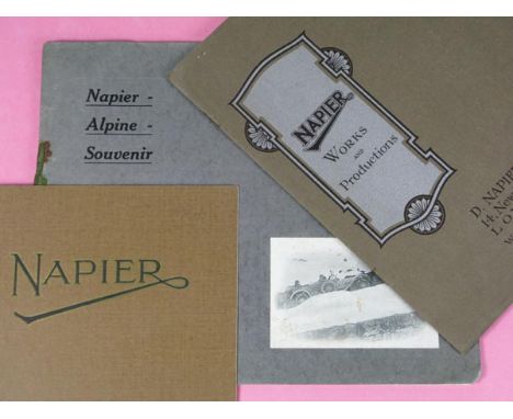 Napier Alpine Souvenir - 1914. An account of the first official appearance of the 30/35hp 'Noiseless Napier',   ribbon-tied g