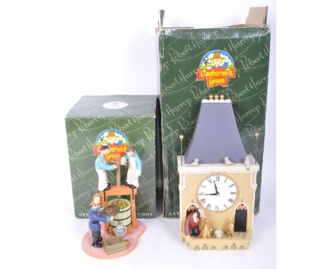 Camberwick Green – Robert Harrop – a collection of two statues / figurines. To include; CGMB4 "Trumpton townhall clock and mu